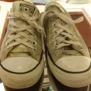 ✨Golden gray converse all star✨